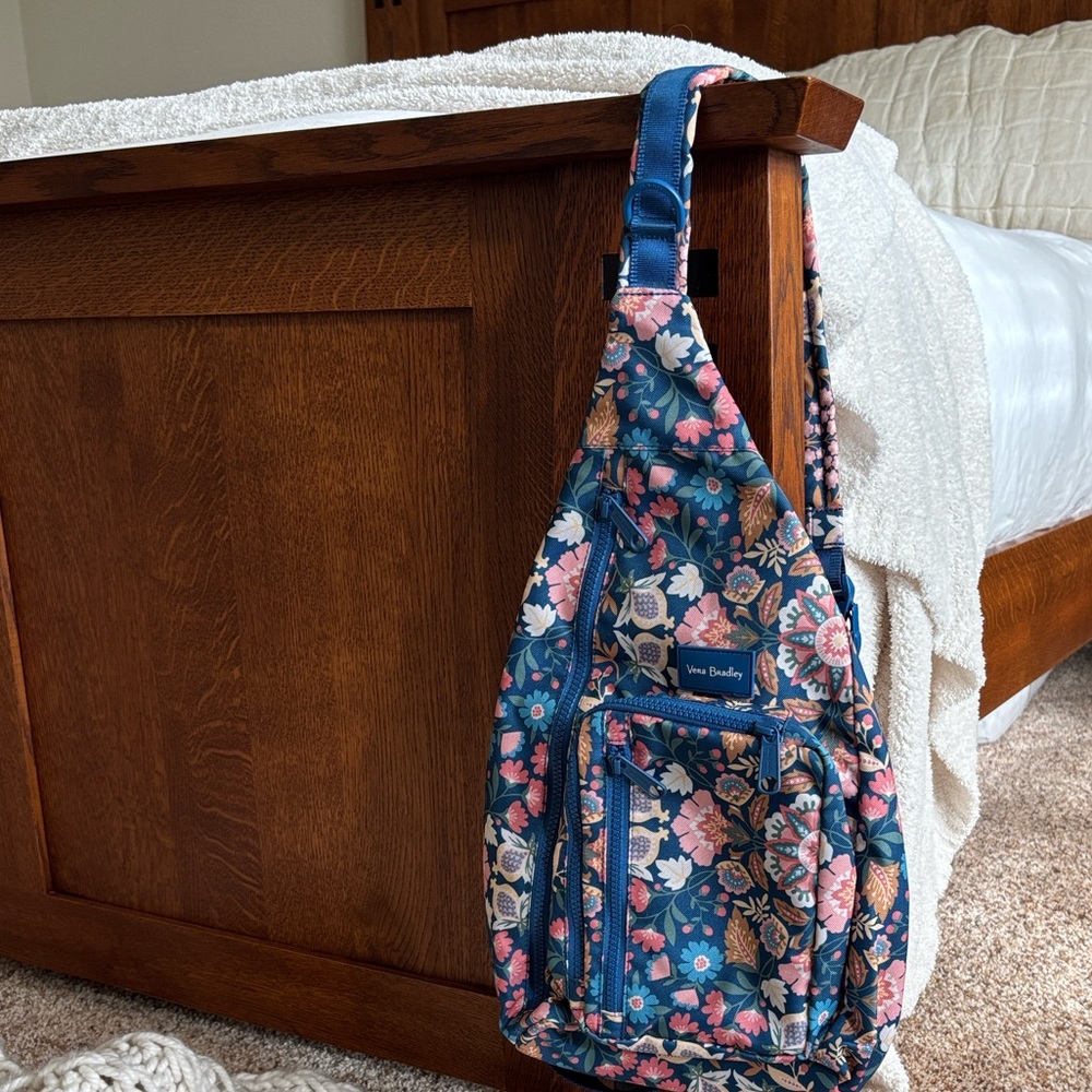 Vera Bradley Recycled Lighten Up Reactive Sling Backpack NWOT